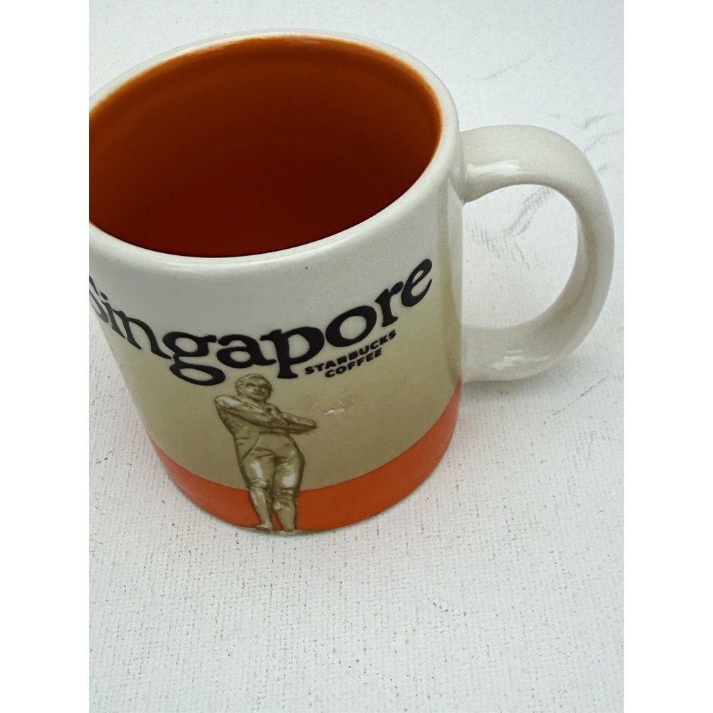 Pair Starbucks Singapore Cityscape Demitasse Espresso Mug 3 fl oz Ceramic 2013